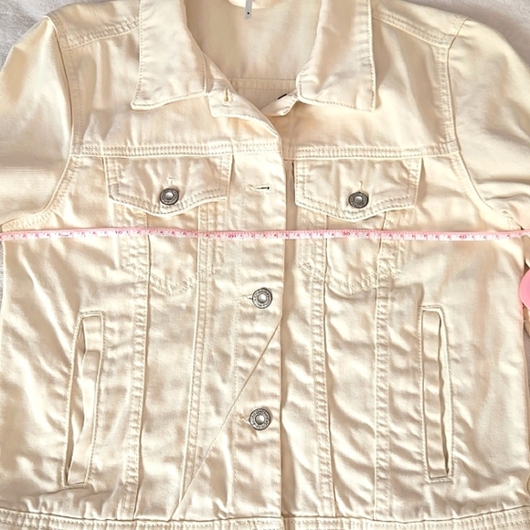 Free People Women's Rumors Denim Jacket Size S ivory - Picture 10 of 13
